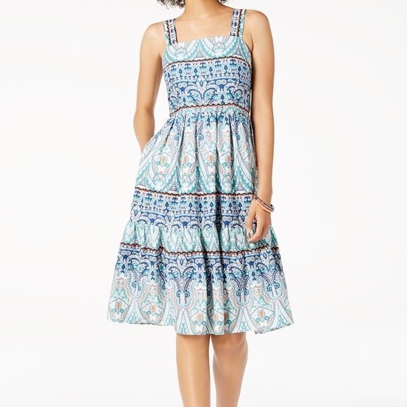 Vince Camuto | Dresses | Vince Camuto Multi Paisley Aline Sun Dress Nwt | Poshmark